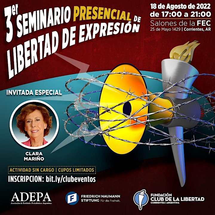 Imagen de CLUB DE LA LIBERTAD - PRESENCIAL- TERCER SEMINARIO DE LIBERTAD DE EXPRESION