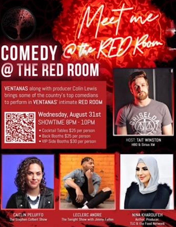 August 31  VENTANAS Comedy @ The RED Room image