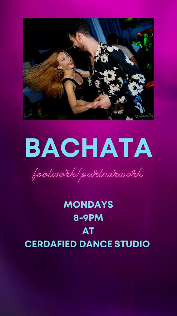 BACHATA MONDAYS - BEGINNER CLASS PAY AT CERDAFIED image