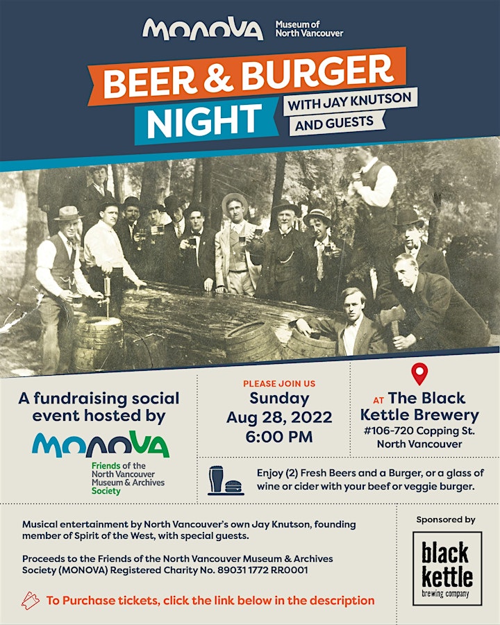 MONOVA Beer & Burger Night  with Jay Knutson and Guests image