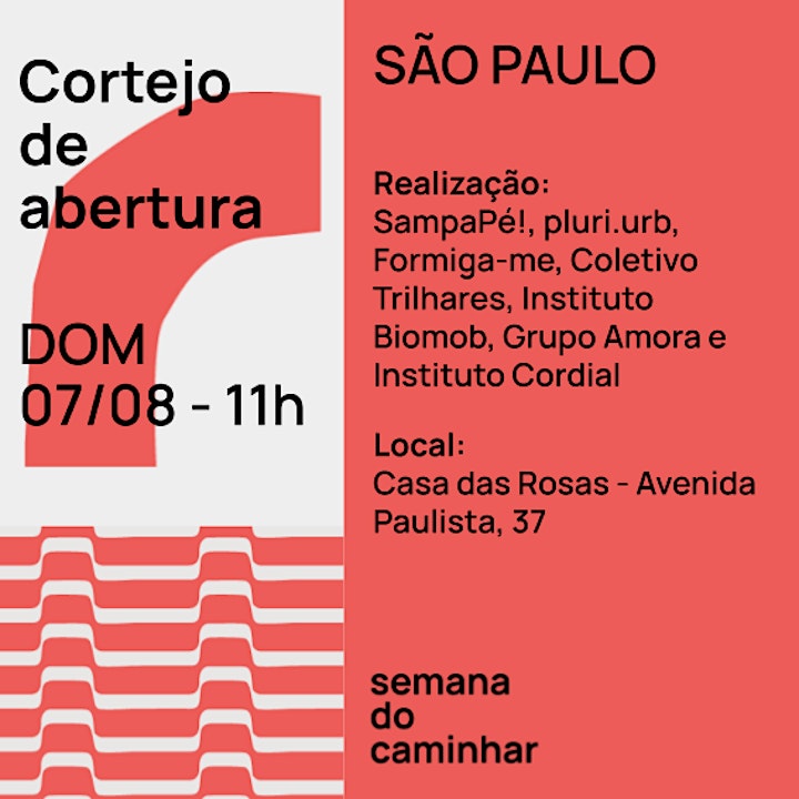 Imagem do evento Cortejo de abertura da Semana do Caminhar: o retorno (às ruas) - São Paulo