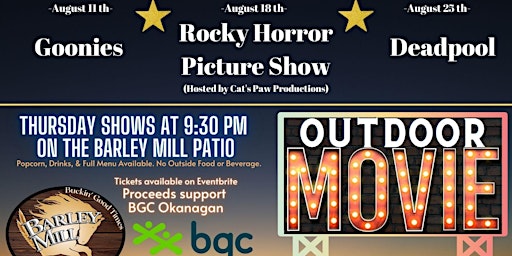 Outdoor Movie Nights at the Barley Mill Brew Pub