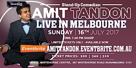 Amit Tandon LIVE IN MELBOURNE Standup Comedy Night  primary image