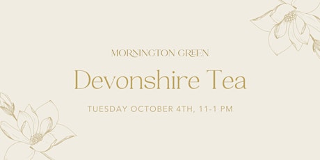 Devonshire Tea At Mornington Green | Seniors Week, October 4th 11-1