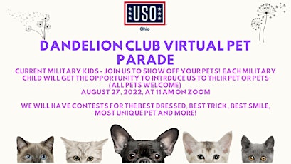 Dandelion Club Virtual Pet Parade