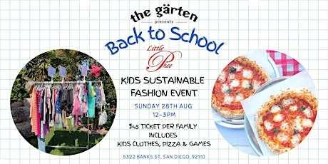 Back to School Kids Sustainable Fashion & Pizza Event