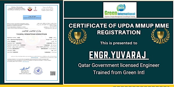UPDA MMUP Mechanical Engineering Exam Qatar | Green Intl Qatar