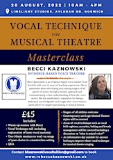 Vocal Technique for Musical Theatre Masterclass