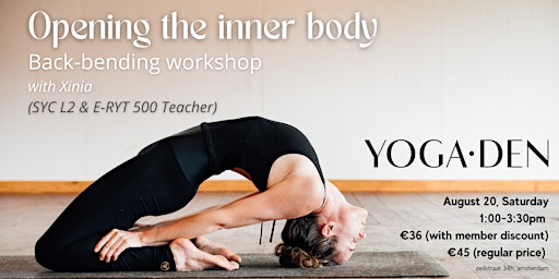 Yoga Workshop: Opening The Inner Body (w/ E-RYT 500 & Ashtanga L2 teacher)