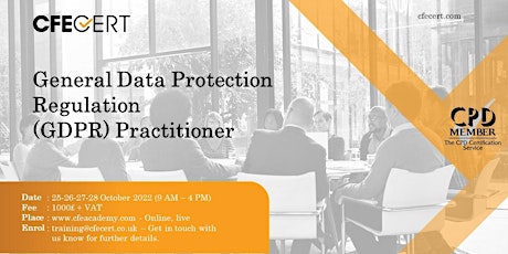 General Data Protection Regulation (GDPR) Practitioner - ₤1.000