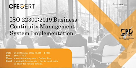 ISO 22301:2019 Business Continuity Management System Implementation - ₤180