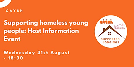 Supporting homeless young people: Host Information Event