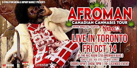 Afroman Live in Toronto October 14th at The Rec Room