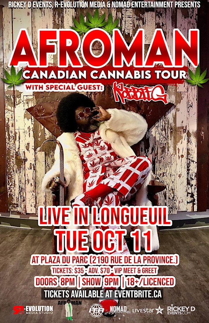 Afroman Live in Longueuil October 11th at Plaza du parc image