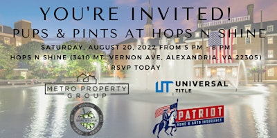 Pups & Pints at Hops N Shine With Metro Property Group
