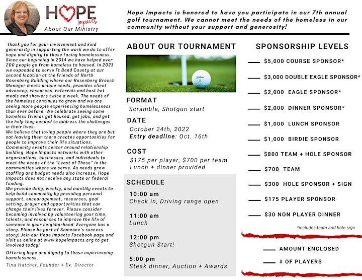 Hope Impacts 2022 Golf Tournament & Auction image