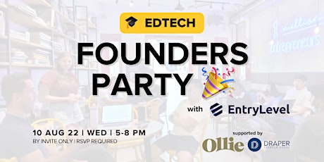 Hauptbild für Edtech Founders Party with EntryLevel