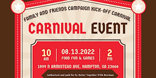 Family and Friends Campaign Kick-Off Carnival