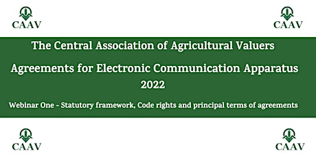 CAAV Webinar 2022 - Agreements for Electronic Communications Apparatus