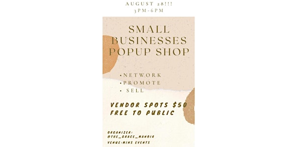 Small Businesses Popup Shop