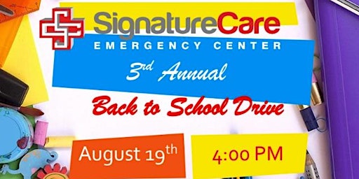 SignatureCare ER- TC Jester 3rd Annual Back to School Drive