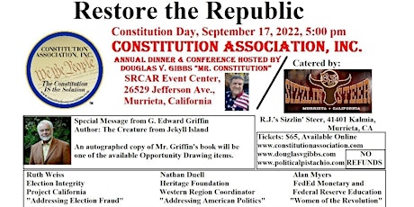Restore the Republic Constitution Association Annual Dinner and Conference