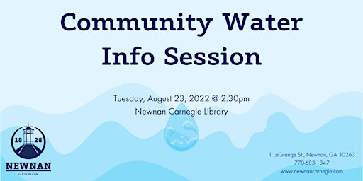 Community Water Information Session