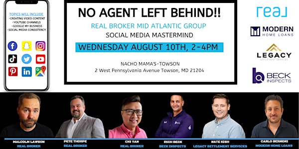 No Agent Left Behind Mid-Atlantic Group-Real Estate Social Media Mastermind