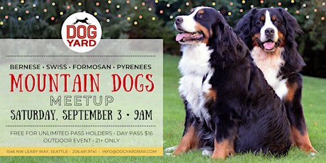 Mountain Dog Meetup at the Dog Yard Bar  - Saturday, September 3