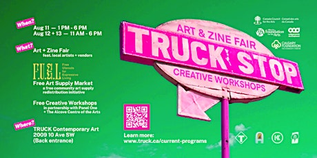 TRUCK STOP / Local Art + Zine Fair, Free Art Supply Exchange, and Workshops