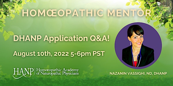 Homeopathic Mentor - DHANP Application Q&A