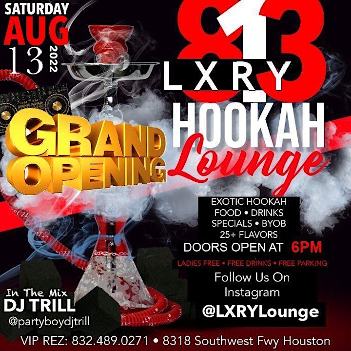 GRAND OPENING  LXRY Luxury Smoke & Hookah Lounge image