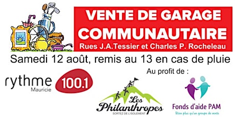 Méga Vente de garage Les Philanthropes (Collaboration Rythme FM) primary image