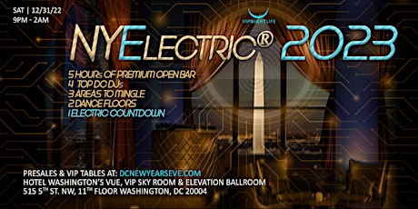 2023 Hotel Washington DC New Year's Eve Party - NYElectric ®