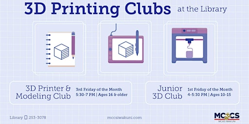 Junior 3D Club (Ages 10-15)