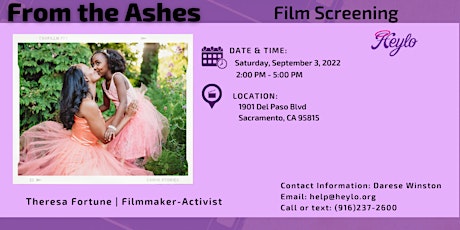 "From the Ashes"  A First Time Special Theatre Showing