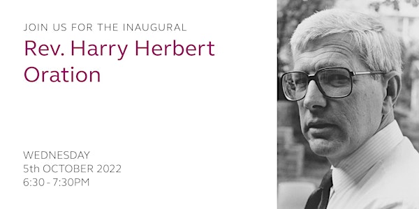 Inaugural  Rev. Harry Herbert Oration