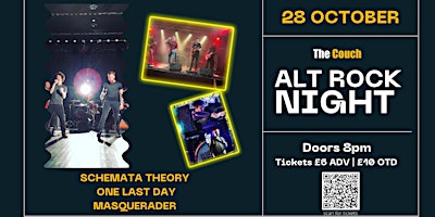 Alt Rock Night with Schemata Theory + One Last Day + Masquerader