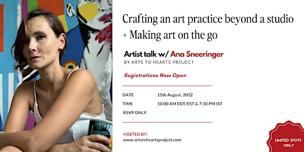Crafting an art practice beyond a studio+Making art on the go : Artist Talk