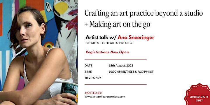 Crafting an art practice beyond a studio+Making art on the go : Artist Talk image