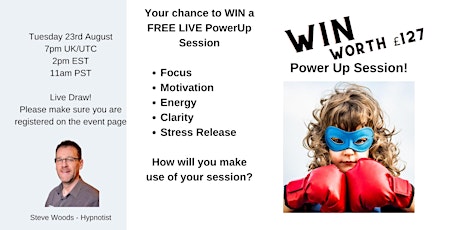 Win a FREE PowerUp Hypnosis Session