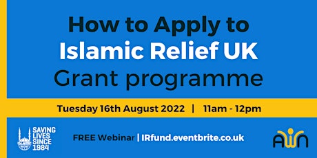 How to apply to Islamic Relief UK Grant Programme