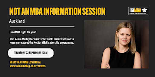 Not An MBA Information Session - Auckland