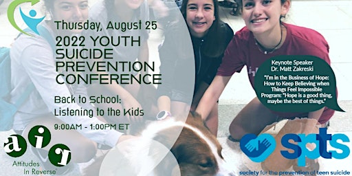 2022 Suicide Prevention Conference - Back to School: Listening to the Kids