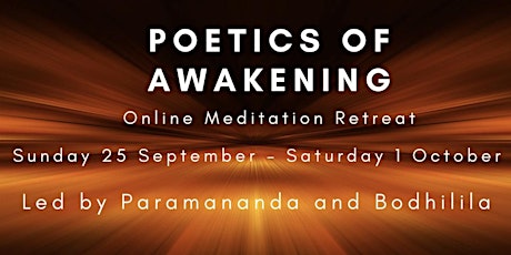 Online Meditation Retreat - Poetics of Awakening