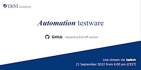 Automation testware Kick-off session