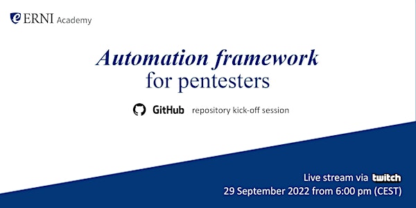 Automation framework for pentesters Kick-off session