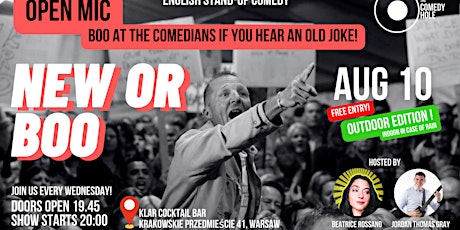 FREE: English Stand up Comedy / The Comedy Hole: Open mic / NEW OR BOO