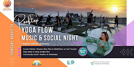 Rootop Sunset Yoga, Music & Social - August Edition