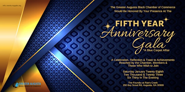 GABCC 5th Anniversary Gala "The Blue Carpet Affair"